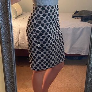 Polka dot Ann Taylor pencil skirt
